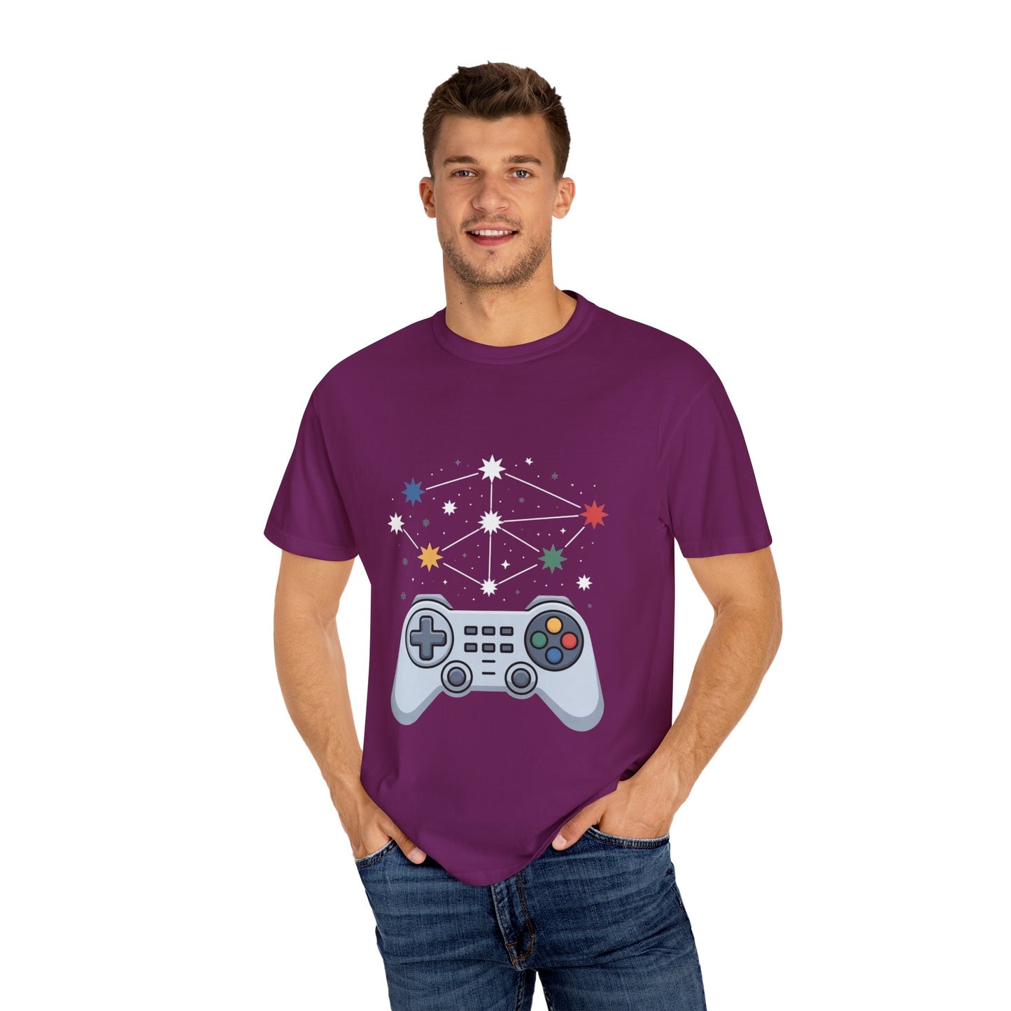 Game Galaxy Tee – Cosmic Gaming Controller Comfort Colors T-Shirt