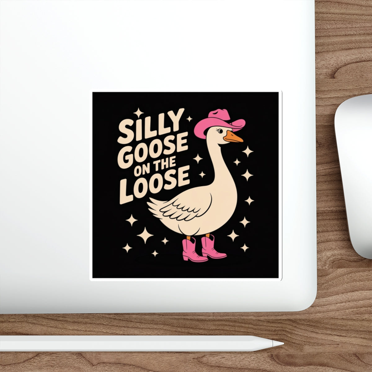 Silly Goose on the Loose Sticker – Die-Cut Vinyl Sticker